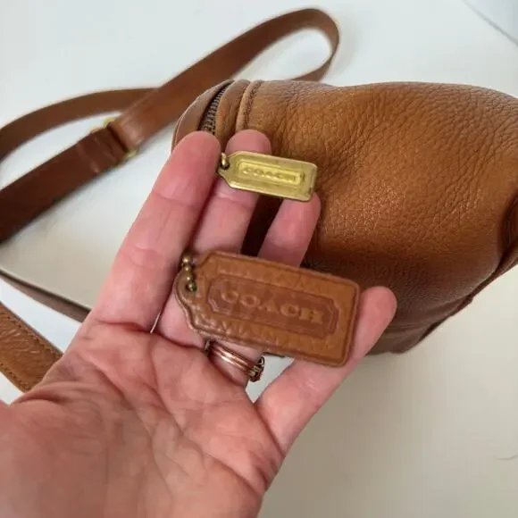 Vintage Coach British Tan Sonoma Leather Fishing Creel Crossbody Bag - Picture 8 of 9